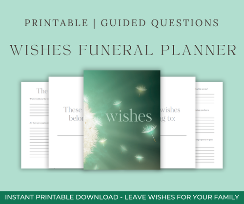 Wishes Book - Instant Download - print at home